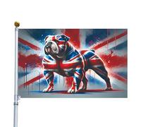 Drapeau de Jardin pour Extérieur,Résistant à la Décoloration Toutes Saisons | Drapeau De Jardin Bulldog Patriotique,pour Pelouse Devant Maison Événement de Groupe Patio Balcon