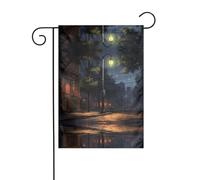 Drapeau de jardin Silent Street Print pour extérieur 30 x 45 cm | Drapeau de jardin double face pour Thanksgiving, Halloween, Noël