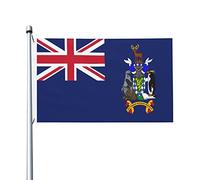 Drapeau de la Géorgie du Sud et des îles Sandwich du Sud Drapeaux 0,9 x 1,5 m Décoration extérieure Drapeau léger bannière Home Party Drapeaux Yard 3 x 5 drapeaux