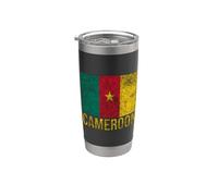 Drapeau de la République du Cameroun Gobelet isotherme en acier inoxydable double paroi