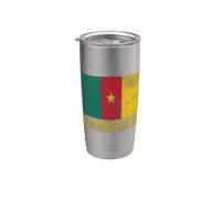 Drapeau de la République du Cameroun Gobelet isotherme en acier inoxydable double paroi