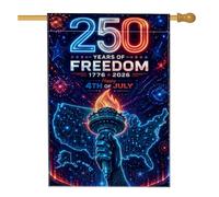 Drapeau de maison torche, étoiles festives patriotiques, feux d'artifice, jour de l'indépendance, en toile de jute rouge, double face, drapeaux décoratifs pour extérieur, terrasse, cour, pelouse