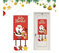 Drapeau de Noël - Bannière de fête imperméable - Bannière décorative pour le jardin - Pour l'intérieur et l'extérieur de la maison, fenêtre, porte, terrasse, chemin, salon et fête