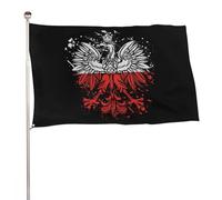 Drapeau de Pologne Aigle, 5 mâts, thème Grand Drapeau Extérieur, Décorations de Fête, Fournitures 5x8 pieds