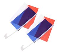 Drapeau de Voiture 2 Pièces Français en Polyester pour Suv et Berlines | Surface Lisse, Couleur Vive, Décoration pour Événements Patriotiques et Fêtes, Vendu pour Fans de Football et Organisateurs