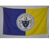 Drapeau décoratif Ville de Trenton New Jersey Bannière pour Vacances 3x5 FT | Imperméable Drapeaux de Jardin Amusant Bannière de Cour pour Patio Fête