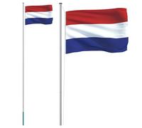 Drapeau des Pays-Bas et mât 6,08 m Aluminium