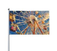 Drapeau d'extérieur de 0,9 x 1,5 m, robuste et résistant aux intempéries | Drapeau de jardin à grande roue, conçu pour une utilisation en extérieur, une utilisation par vent fort, maison, porche