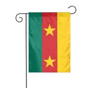 Drapeau du Cameroun - 30,5 x 45,7 cm - Double face - Décoration de jardin extérieure - Résistant aux intempéries - En toile de jute - Pour terrasse