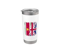 Drapeau du Cameroun UK Heritage Camerounais britannique Gobelet isotherme en acier inoxydable double paroi