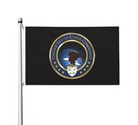 Drapeau du Cyber Command des États-Unis (90 x 150 cm), en polyester résistant double face, pour extérieur, terrasse ou jardin.
