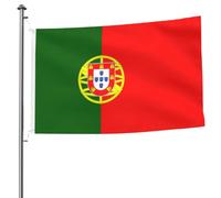 Drapeau du Portugal imprimé des deux côtés en polyester résistant à la décoloration avec œillets métalliques