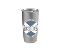 Drapeau écossais vintage Aberdeen Écosse Gobelet isotherme en acier inoxydable double paroi