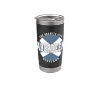 Drapeau écossais vintage Aberdeen Écosse Gobelet isotherme en acier inoxydable double paroi