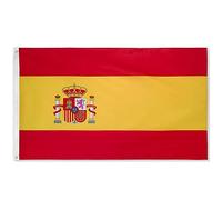Drapeau Espagnol 150x90 cm avec 2 Oeillets Métalliques Haute Qualité Drapeau Espagne Grand 90x150 Drapeaux pour Exterieur Intérieur résistants aux intempéries National Spanish Flag