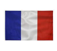 Drapeau Francais 150x90 cm Premium Matériel de haute qualité avec 2 Oeillets Métalliques Haute Qualité Drapeau de la France Grand 90x150 Drapeaux Français pour Exterieur Hampe et Supporters