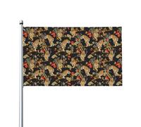 Drapeau guépard 90 x 150 cm en polyester, impression recto double visibilité, résistant à la décoloration, pour décoration intérieure et extérieure, taille unique.