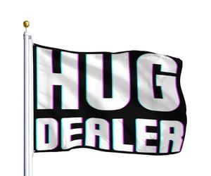 Drapeau Hug Dealer DJ Techno Musique EDM extérieur drapeaux