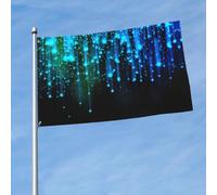 Drapeau imprimé étoiles 0,9 x 1,5 m avec œillets en laiton, tissu à séchage rapide, pour cour, balcon, porche, fête