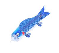Drapeau Japonerie de Poisson Bleu, Décor Extérieur Koinobori | Bannière de Carpe en Tissu, Manches à Air pour Fenêtre et Idée Présent, Style Japonerie