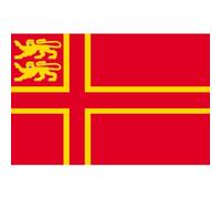 drapeau Normand avec Lions - 1 autocollant 5X3.3cm - Sticker
