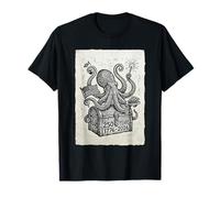 Drapeau Pieuvre 250 Ans 250e Anniversaire 4 Juillet T-Shirt