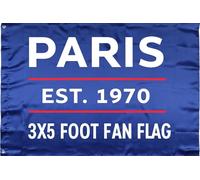 Drapeau PSG Paris Saint Germain - 0,9 x 1,5 m - Durable - Pour l'intérieur ou l'extérieur - 2 œillets