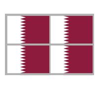 Drapeau Qatar (4 Fois 9.5x6.3cm) - Sticker/Autocollant