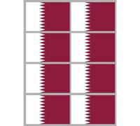Drapeau Qatar (8 Fois 9.5x6.3cm) - Sticker/Autocollant