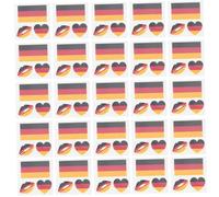 Drapeau tatouages résistant à la sueur visage corps décor autocollants coupe de Football allemagne ensemble de tatouage 25 pièces