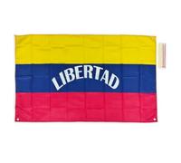Drapeau Venezuela Libertad 5ft x 3ft Grand drapeau Venezuela Libertad pour balcon avec 4 œillets et 4 attaches de câble (Venezuela Libertad)