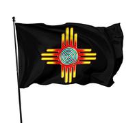 Drapeau Zia Sun - Zia Pueblo - Nouveau-Mexique 3 x 5 pieds, décoration ext