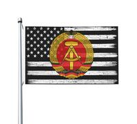 Drapeaux De Jardin États-Unis Et Armoiries De L'Allemagne De L'Est Bannière Extérieure Décorations Garden Flag Toutes Les Saisons Pelouse Drapeaux Pour Balcon Fête Patio S
