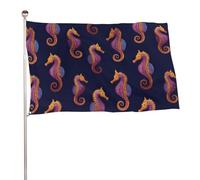 Drapeaux De Jardin Hippocampes Drapeau Extérieur Premium Pelouse Drapeaux Décorations Garden Flag Pour Balcon Fête Célébrations M