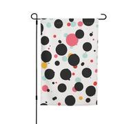 Drapeaux de jardin imprimés à pois 30,5 x 45,7 cm double face, drapeau de printemps, drapeau d'été, drapeaux saisonniers pour pelouse, porche, décoration de terrasse