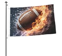 Drapeaux de jardin personnalisés « Football In The Air With Water » (90 x 60 cm) avec œillets