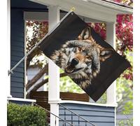 Drapeaux de jardin personnalisés Hungry Like A Wolf de 1,2 x 1,8 m pour extérieur avec œillets métalliques - Protection UV et résistant à la décoloration - Bannière d'extérieur pour patio, porche