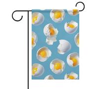 Drapeaux De Jardin Œufs Coquilles D'Œufs Résiste Aux Intempéries Drapeau Extérieur Décorations Pelouse Drapeaux Pour Balcon Fête Célébrations 30X45Cm