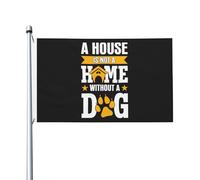 Drapeaux De Jardin Une Maison N'Est Pas Un Foyer Sans Chien Bannière Extérieure Toutes Les Saisons Garden Flag Coupe-Vent Et Étancheune Pelouse Drapeaux Pour Jardinage Célébrations S