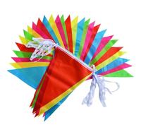 Drapeaux de parti Drapeaux colorés, Drapeaux de fête multicolore Triangle banderoles en Nylon 100M/50M(22x35cm(100m150flags)
