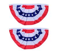 Drapeaux en forme d'éventail à motif d'étoile brillante conçus pour le jour commémoratif et la décoration de porche du 4 juillet