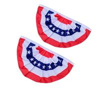 Drapeaux en forme d'éventail à motif d'étoile brillante conçus pour le jour commémoratif et la décoration de porche du 4 juillet