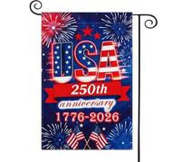 Drapeaux patriotiques pour jardin extérieur - Bannière Porche 250e Anniversaire USA | Drapeaux décoratifs d'extérieur 30 x 45 cm,pour propriétaires vétérans célébrants collectionneurs Memorial Day 4 j