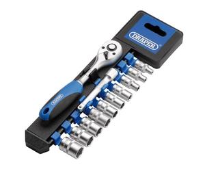 Draper 16369 Lot de 12 douilles métriques carrées 1/4"