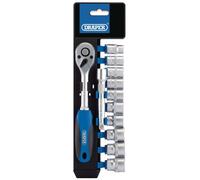 Draper 16371 Coffret Douilles Metric Carré 3/8" Avec Cliquet (12 Pièces)