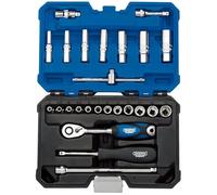 Draper 16443 Lot de 25 douilles métriques à entraînement carré 1/4"