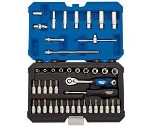 Draper 16446 Jeu de douilles carrées Argenté 1/4"