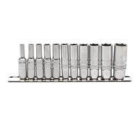 Draper 16491 1/10,2 cm carré d'entraînement Imperial Lot de 11 douilles profondes sur rail en métal