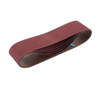 Draper 2 09264 Lot de 5 bandes abrasives en tissu 100 x 915 mm Grain 80 Rouge Taille unique