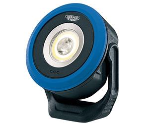 Draper 2 mini projecteurs LED 65688 COB SMD sans fil rechargeable 7 W 120 lumens Câble USB-C fourni Noir Taille unique